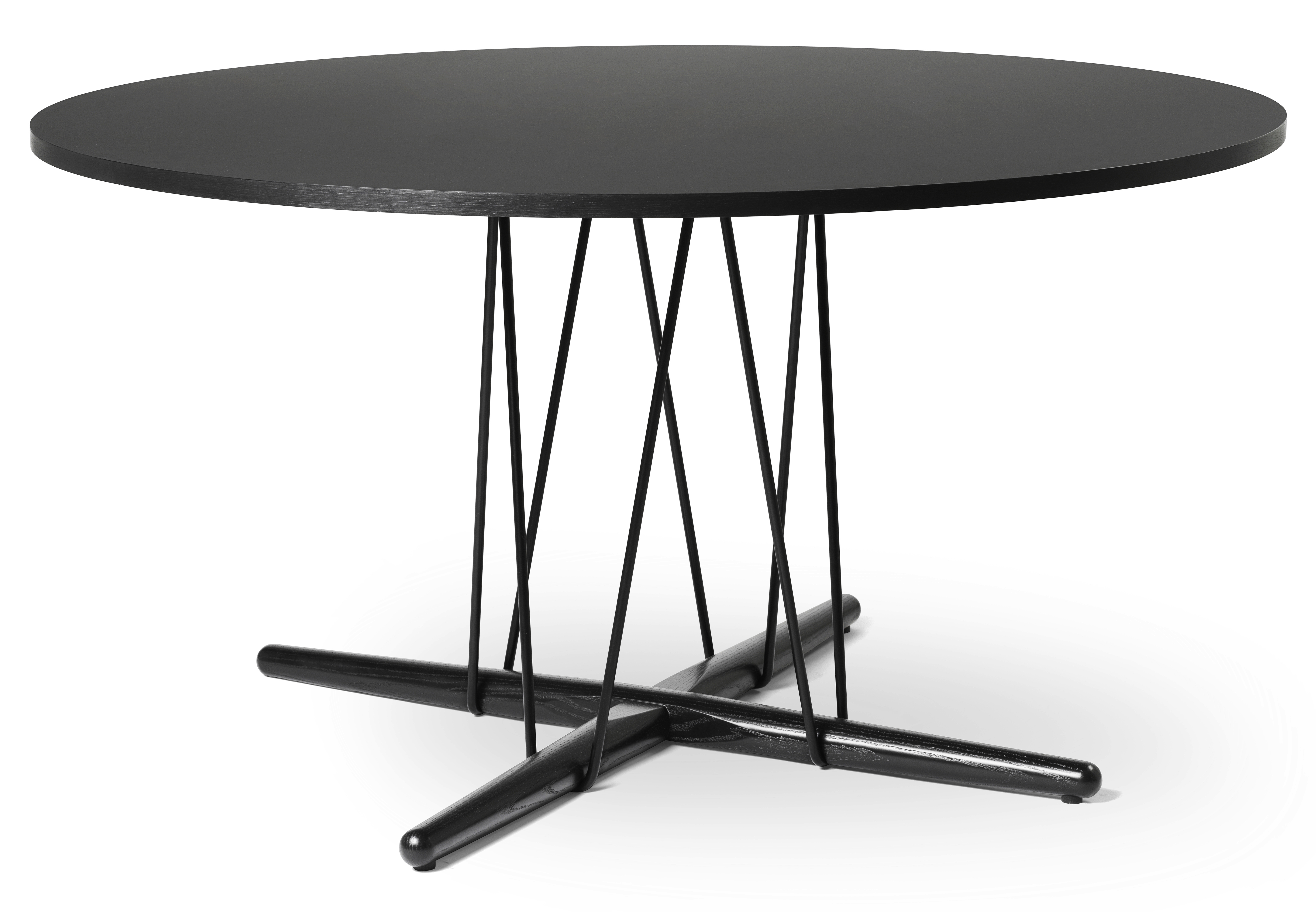 E020 Embrace tafel Ø139,5 cm Zwart S8500-N S9000-N eiken S9000-N