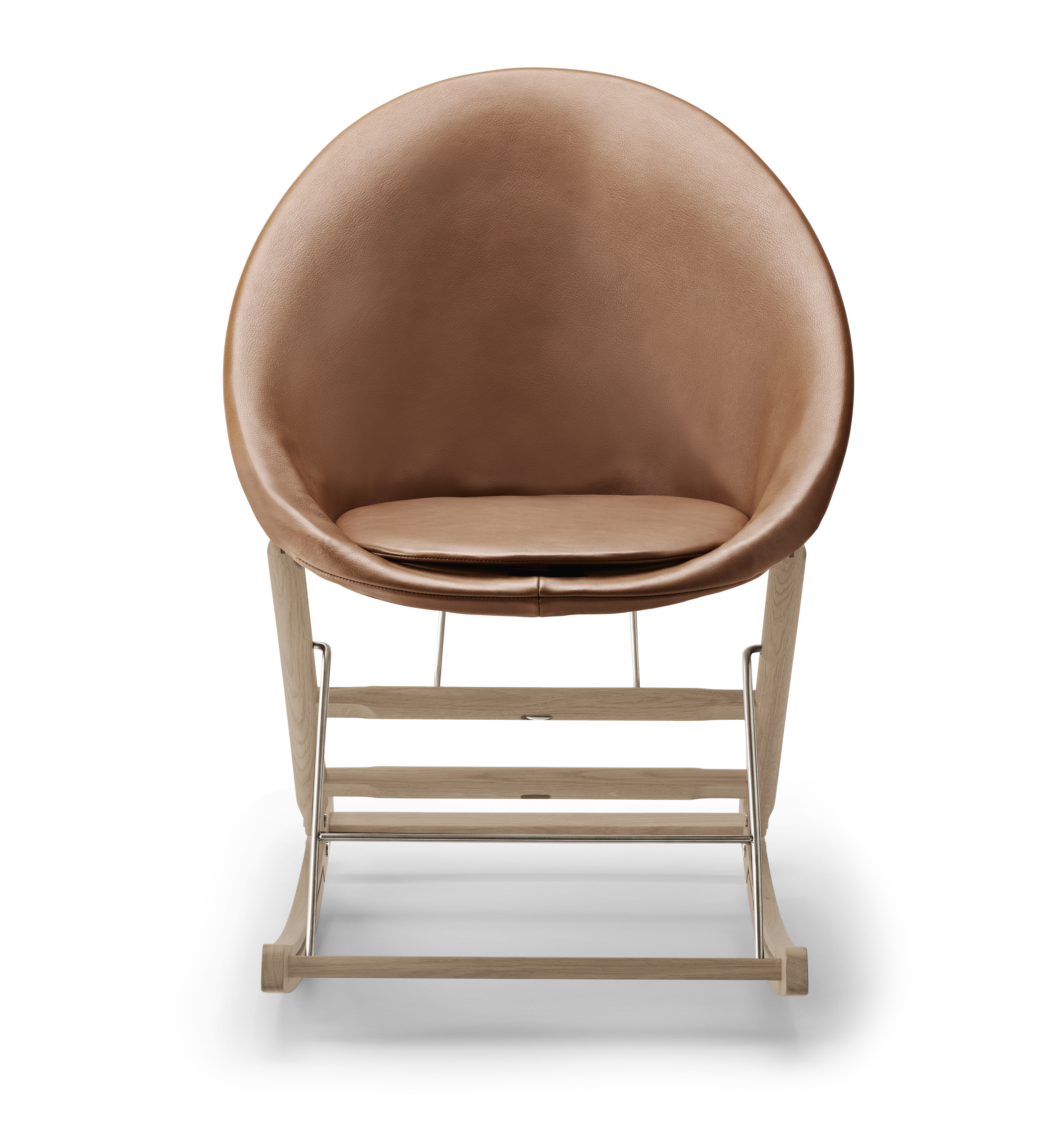 AB001 Rocking Nest Chair eiken zeep Roestvrij staal Sif 95-Sif
