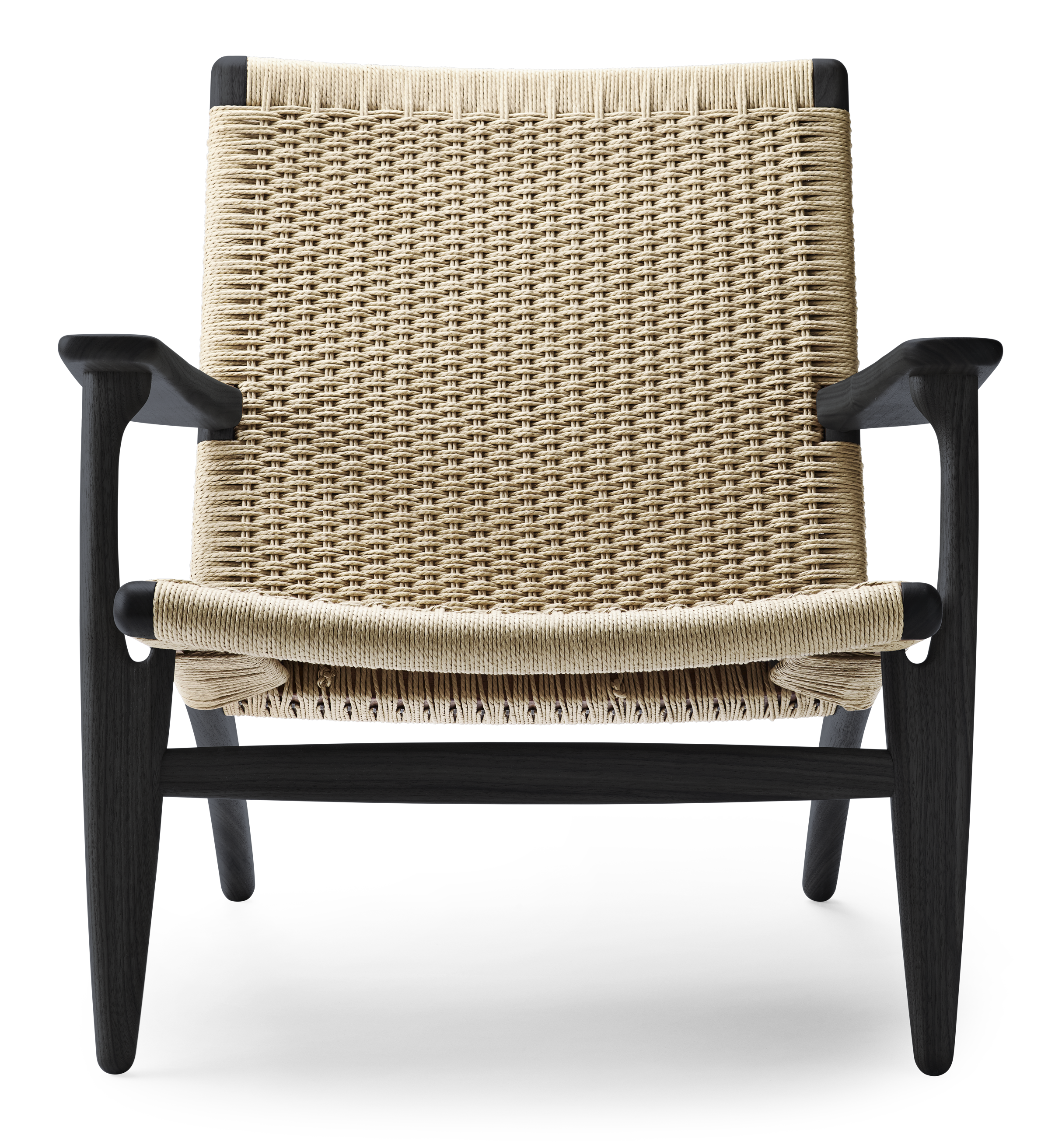 Ch25 Lounge Chair By Hans J Wegner, Seagrass Arm Chair